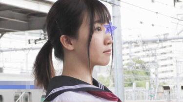 【電車痴漢】★顔出し制服JK★爽やか色白美少女の超美乳輪をローションまみれに★トイレでいたぶり姦★中出し＆乳射