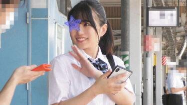 【電車痴漢】★顔出し制服JK★ついに99人目★アイドル顔の美少女JKを前後挟んでW痴漢★駅のトイレで2穴同時挿入！