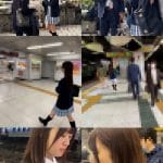 【電射男001】普通じゃ知り合えない上玉女子●生の生太ももにぶっかけ痴漢