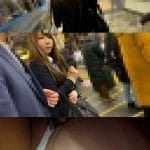 【電射男004】ムッチリ太ももにぶっかけ痴漢！ツルツルな太ももに擦り付けはマジで気持ちよかった