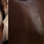 満員電車で押しつぶされながら巨乳モロだし。タイツはいたまま立ち手マンでよがる美人ＯＬ