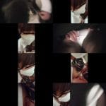 [痴漢盗撮/制服K]足の付け根までパンツを下ろされて後ろから手マンされる黒髪制服K。乳首も露出。