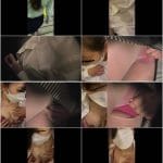 [チカン盗撮/OL]乗車して7秒で即チカン。ドア付近で5人に包囲されて外から丸見えの集団チカン。