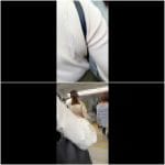 [山〇線]手マンで揺れる体。ガッチガチに硬直しながら受け入れるしかないタイトミニJD。