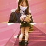 キレイなまん丸お尻のパイパンJ●！超敏感過ぎて電車内で潮吹き！何度も絶頂して最後は中出しｗ