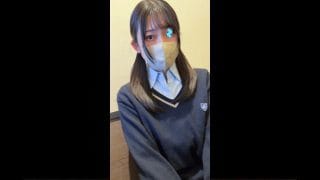 【現役JKにオナサポ交渉26】「は、恥ずかしい//」顔を真っ赤にしながらオナニーサポートしてくれる巨乳ちゃん→目の前でくちゅオナ