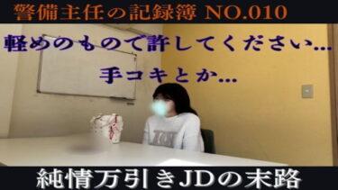 警備主任の記録動画ファイル No.010【純情真面目JD】「軽めのものでお願いします…手コキとか」のはずが要求エスカレートし